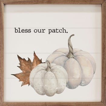 Bless Our Patch White Pumpkins